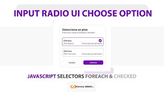 Input radio button UI choose plan using HTML, CSS and Vanilla Javascript
