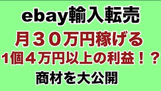 【副業 ebay輸入転売】※すぐに削除するかもしれません。月３０万円以上稼げる、1個４万円以上の利益商材を大公開