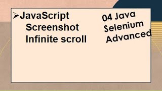 04 Selenium advanced - Javascript screenshot, Javascript page scroll