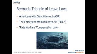 Labor & Employment Webinar: Paid Leave, Disability Discrimination Laws, & Workers' Comp.