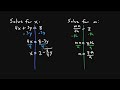 isolating a variable