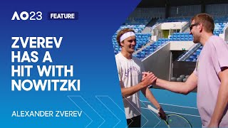 Zverev has a Hit with Nowitzki | Australian Open 2023