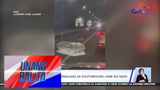 2 kabaong na humambalang sa NLEX southbound lane, nalaglag mula sa closed... | Unang Balita