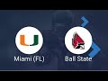 Miami vs Ball State  LIVE | NCAAF Week 3 | College Football 2024