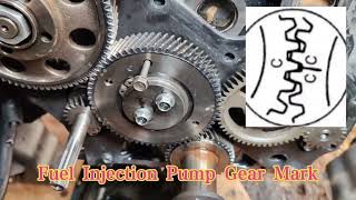 Nissan ZD30 Engine Timing Gear marks repairs.