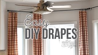 How to Sew Easy Rod Pocket or Ring Clip Drapes