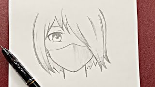 Easy anime drawing| how to draw anime girl easy step-by-step