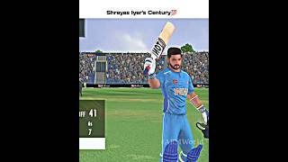 Shreyas Iyer's Comeback Century💯 | Real Cricket 22 |  #shorts #realcricket22 #shreyasiyer