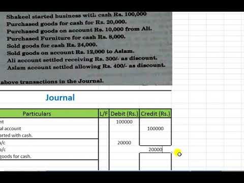 Financial Accounting | Journal | Chapter 4 Problem 1 | I.Com | B.Com ...