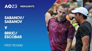 Sabanov/Sabanov v Brkic/Escobar Highlights | Australian Open 2023 First Round