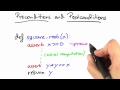 Pre- and Post-Conditions - Software Debugging