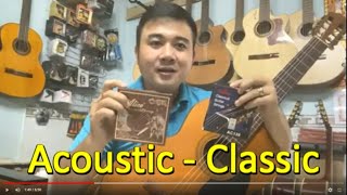 2 Bộ Dây Đàn Chính Hãng Chất Lượng ALICE Guitar Acoustic AW466 và Guitar Classic AC-130 Combo Guitar