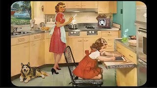 Remembering your past life from the 50s (oldies music playing in another room, cooking sounds) ASMR