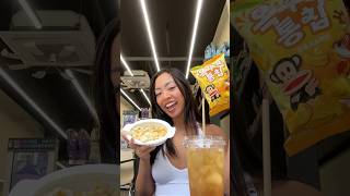 eating a full meal of CORN at the korean convenience store 🌽✨ #shorts