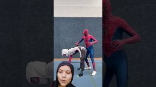 WuuuTaa with SpiderGwen! #shorts #spiderman #duet #marvel #funny #comedy