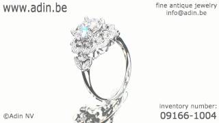 White gold estate engagement ring with 2.5 crt brilliant cut diamond (09166-1004)