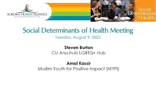 AHA Social Determinants of Health Group Meeting - August 9, 2022