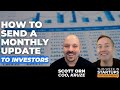 How to Send Effective Investor Updates | Startup Finance Basics w/ Kruze's Scott Orn | E1632