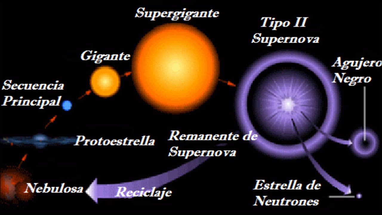 NACE Y MUERE UNA ESTRELLA EN EL UNIVERSO - YouTube