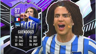 WHAT IF GUENDOUZI REVIEW! 87 WHAT IF MATTEO GUENDOUZI PLAYER REVIEW - FIFA 21 ULTIMATE TEAM