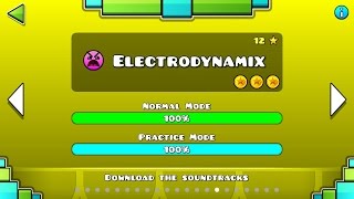 지오메트리대쉬 15단계 Electrodynamix (올코인)