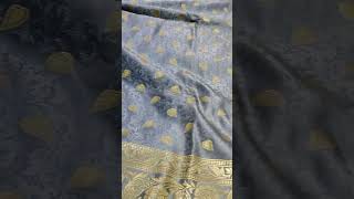 Banarasi Light Grey Colour with Golden Zari Saree| 3D Banarasi Saree | #shorts #fashion #saree