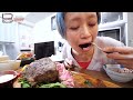 【大食い女の日常】肉の宴。コストコ行ってデカイ肉とか色々買ってきた。【vlog】【モッパン】【mukbang】