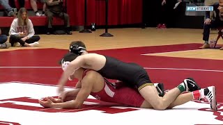 133 LBS: #2 Austin DeSanto (Iowa) vs. Jonathan Moran (Indiana) | 2020 B1G Wrestling