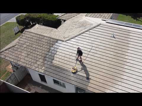 Roof Cleaning Of A Tiled Roof - YouTube