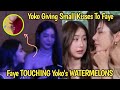 FAYEYOKO | Faye TOUCHING Yoko's WATERMELONS.. Small Kisses of Yoko