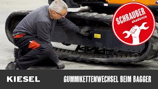 Gummikettenwechsel beim Bagger - die Schrauber Akademie