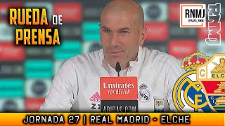 Rueda de prensa de ZIDANE previa Real Madrid - Elche (12032021) #RealMadridElche