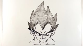 [Easy] How to draw Vegeta!  【Dragon Ball】