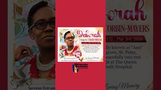 Deborah A. Corbin-Mayers | Funeral Service Announcement #ObituariesBB #ObituariesBarbados