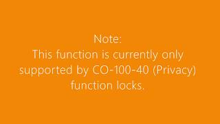 Schlage CO-100 and CO-200 - Enable Privacy Mode Indicator