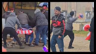 Woke Protester CRUMBLES and THROWS an American Flag