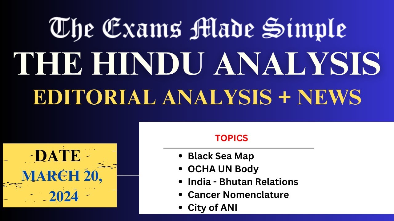 20 March 2024 The Hindu Newspaper Analysis Youtube