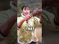 omg 😱this girl kills a very big worm and eat with her family🤯 shortvideo