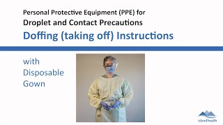 PPE Droplet Contact Precautions: Doffing Disposable Gown with Eye Protection