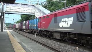 東北本線 高久駅 ＥＨ５００-３８牽引３０５０レ 通過 2021.07.14