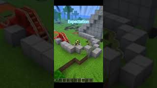 Reality vs Expectation |Minecraft version | #minecraftanimation #minecraft #memes