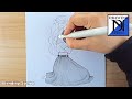 how to draw a sitting girl praying step by step pencil sketch for beginner girl drawing