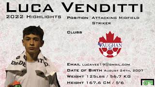 Luca Venditti 2022 Soccer Highlights