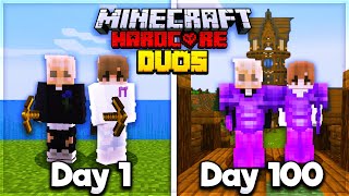 We Survived 100 Days In DUO Hardcore Minecraft... And Here's What Happened