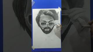 #shorts How to draw portrait / Drawing beard man / how to draw man face #viral @VickyDrawingShorts