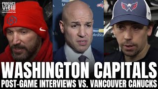 Alex Ovechkin, Dylan Strome, Connor McMichael \u0026 Spencer Carbery Recap Vancouver Canucks Impressions