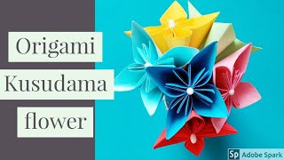 DIY Kusudama Origami Flower | How To Make Origami Flower | Origami Craft Ideas #origamiflowers