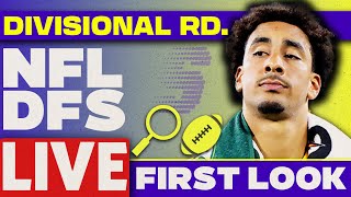 NFL DFS First Look Divisional Round Playoff Picks | NFL DFS Strategy