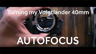 The BEST adapter for my Nikon ZF (feat. VOIGTLANDER 40mm 1.2)