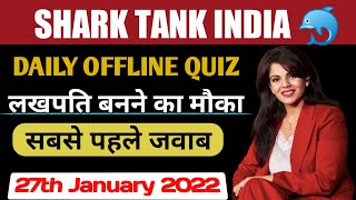 Shark tank india || Shark tank offline quiz answer || 27 January 2022 || Home shark play along live